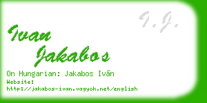 ivan jakabos business card